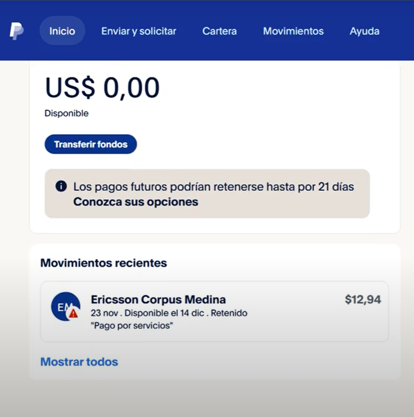 a medida que tu cuenta PayPal va siendo antigua o teniendo una conducta de pagos regulares y sostenidos en el tiempo, a medida que tu actividad en PayPal madura