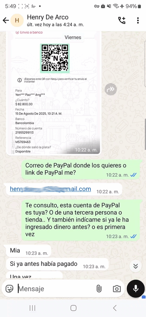 pago por recargar saldo paypal