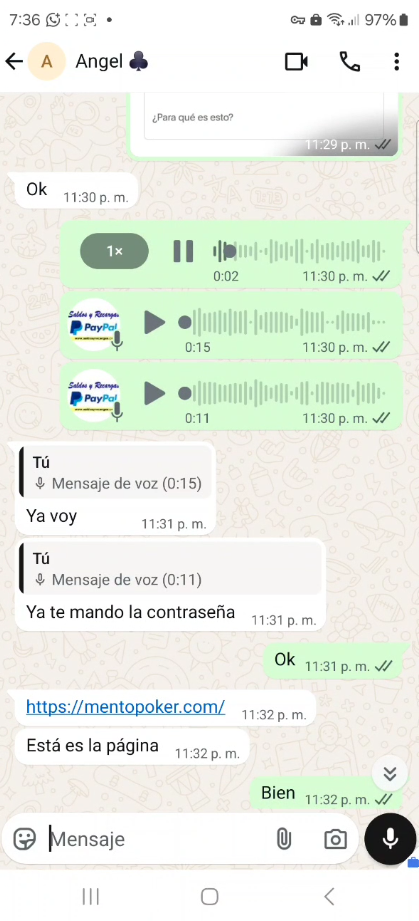 datos cliente pagar en tienda por PayPal