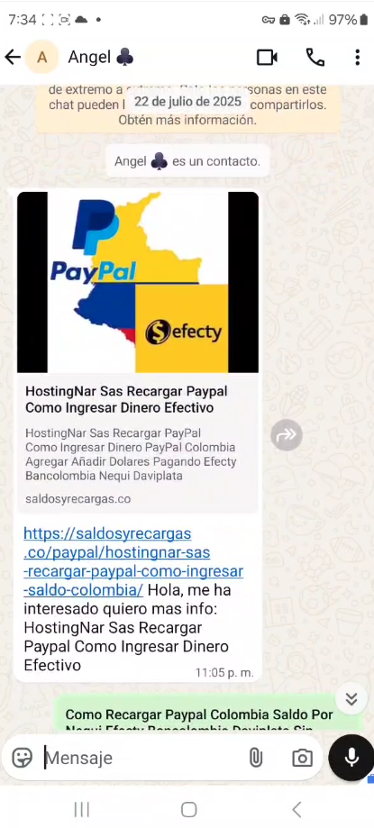 charla clientes saldos y recargas