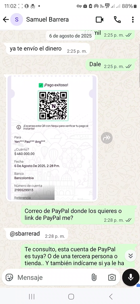 recargar paypal para pagar en tienda
